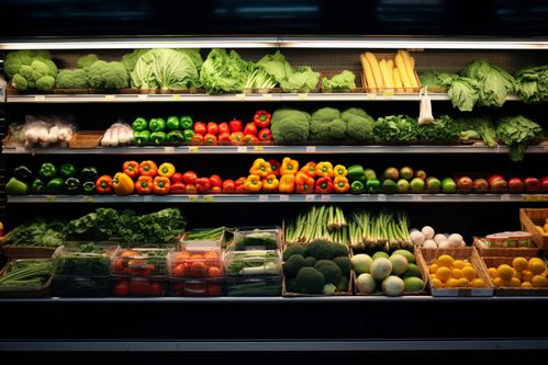 农产品新鲜蔬菜货架摄影图指南